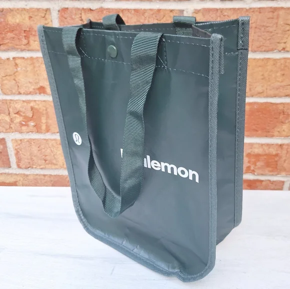 Tote Bag Lululemon with Logo and Snap Closure at top Canvas Dark Green - Picture 10 of 17